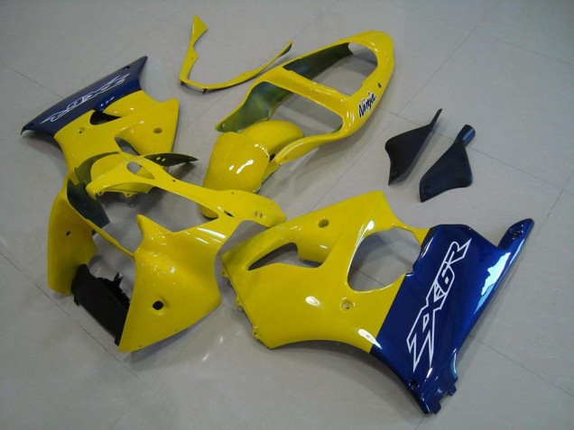 Amarelo Azul Carenagem Kawasaki ZX6R 00-02 Amarelo Azul Carenagem Kawasaki ZX6R 00-02