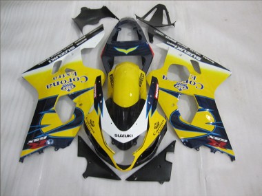 Amarelo Azul Corona Extra Kit Completo Carenagem Suzuki GSXR 600 K4 04-05