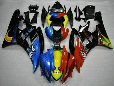 Amarelo Azul Vermelho Carenagem Yamaha R6 06-07