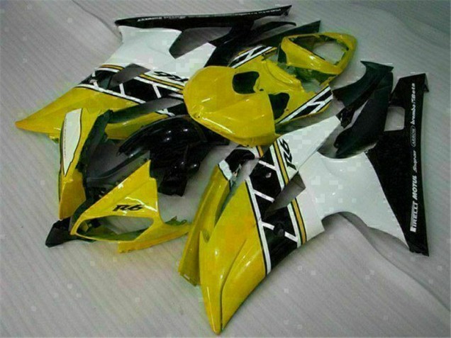 Amarelo Branco Carenagem Yamaha R6 08-16