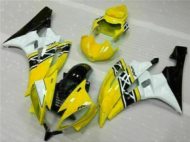 Amarelo Branco Preto Plásticos Yamaha R6 06-07
