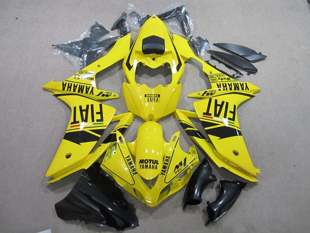 Amarelo Preto Motul Fiat Carenagem Yamaha R1 07-08