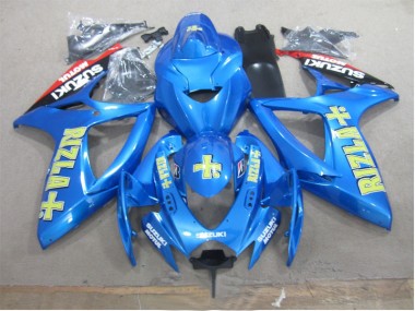 Azul Amarelo Rizla Carenagem Suzuki GSXR 600 K6 06-07