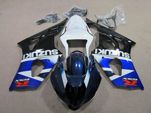 Azul Branco Decalque Kit Carenagem Suzuki GSXR 1000 K3 03-04 Azul Branco Decalque Kit Carenagem Suzuki GSXR 1000 K3 03-04
