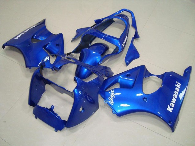 Azul & Branco Decalques Carenagem Kawasaki ZX6R 00-02