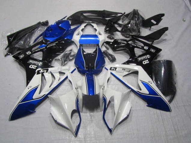 Azul Branco Kit Completo Carenagem BMW S1000RR 09-14 Azul Branco Kit Completo Carenagem BMW S1000RR 09-14