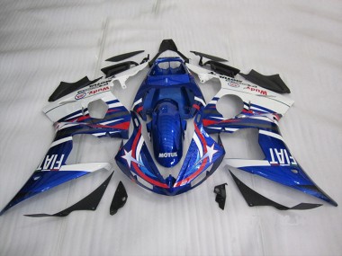 Azul Branco Motul Fiat Kit Completo Carenagem Yamaha R6 03-05