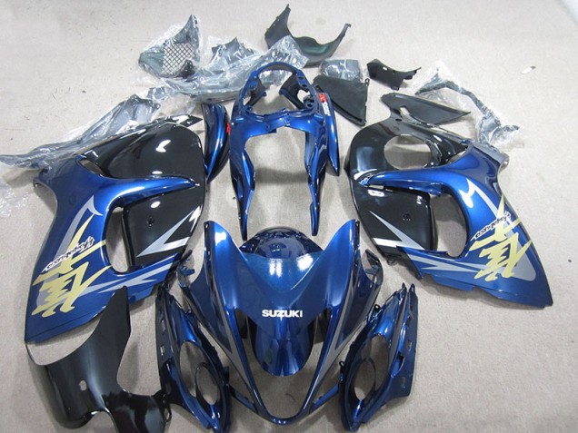 Azul Branco Ouro Decalque Carenagem Suzuki GSXR 1300 Hayabusa 08-19 Azul Branco Ouro Decalque Carenagem Suzuki GSXR 1300 Hayabusa 08-19