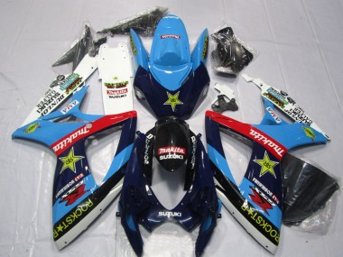 Azul Branco Rockstar Makita Carenagem Suzuki GSXR 600 K6 06-07