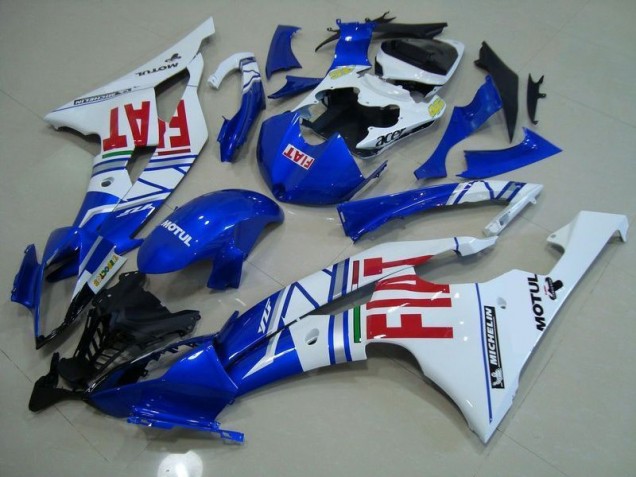 Azul Branco Vermelho Fiat Carenagem Yamaha R6 08-16