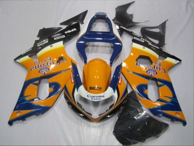 Azul Laranja Corona Extra Carenagem Suzuki GSXR 600 K1 K2 K3 01-03
