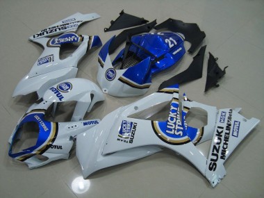 Azul Lucky Strike Carenagem Suzuki GSXR 1000 K7 07-08