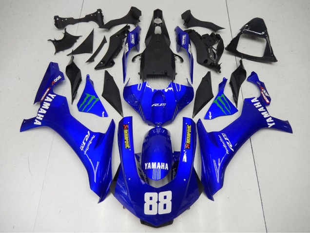 Azul Monster 88 Carenagem Yamaha R1 15-19