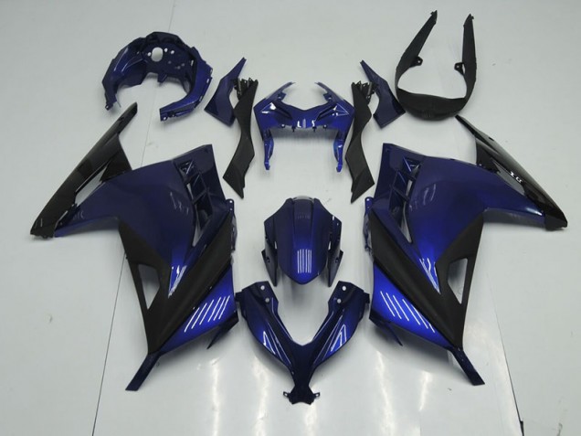 Azul Preto Carenagem Kawasaki ZX 300R 13-16 Azul Preto Carenagem Kawasaki ZX 300R 13-16