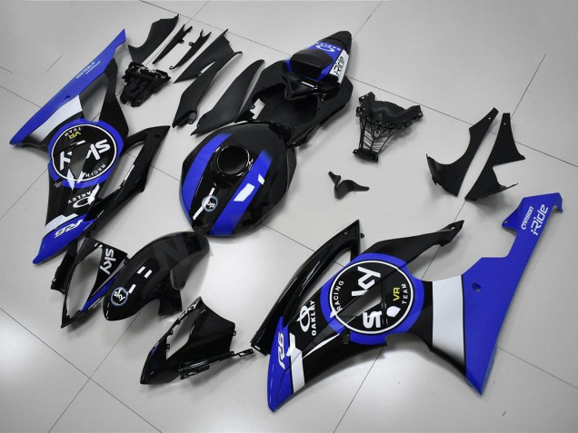 Azul Preto Kit Carenagem Yamaha R6 08-16