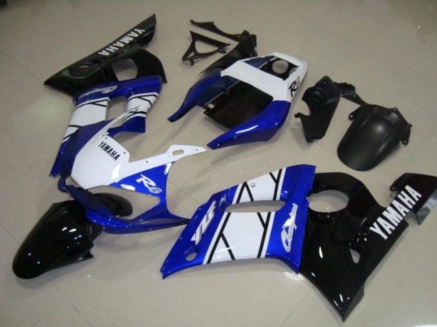 Azul Preto Kit Carenagem Yamaha R6 98-02