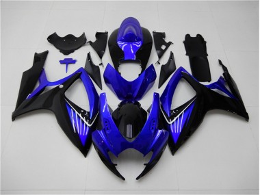 Azul Preto Kits Completo Carenagem Suzuki GSXR 600 / 750 K6 06-07