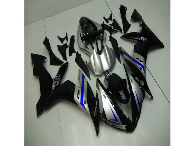 Azul Preto Prata Carenagem Yamaha R1 07-08 Azul Preto Prata Carenagem Yamaha R1 07-08