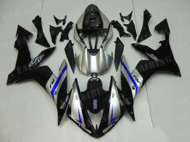 Azul Preto Prata Carenagem Yamaha R1 07-08 Azul Preto Prata Carenagem Yamaha R1 07-08