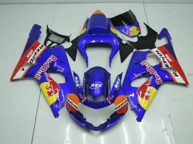 Azul Red Bull Carenagem Suzuki GSXR 1000 K1 00-02