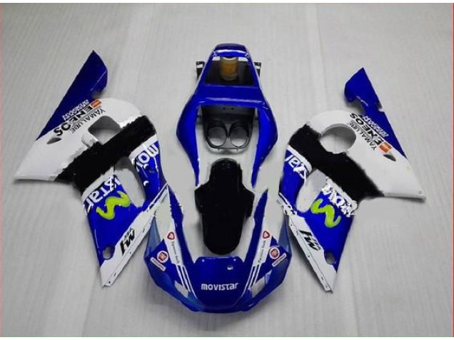 Azul Verde Branco Carenagem Yamaha R6 98-02