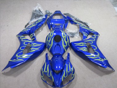 Azul Verde Chama Carenagem Honda CBR 1000RR 06-07