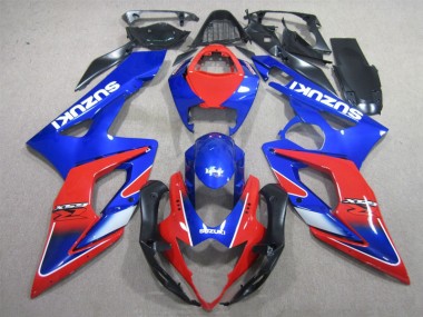 Azul Vermelho Carenagem Suzuki GSXR 1000 K5 05-06