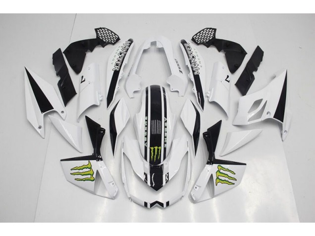Branco Abs Kits Completos Carenagem Kawasaki Z1000 07-09