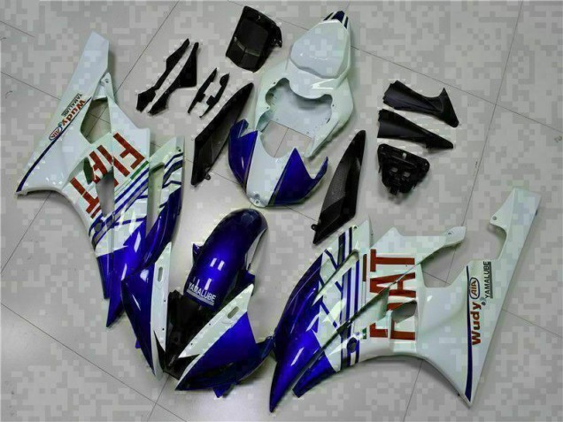 Branco Azul Carroçaria Yamaha R6 06-07 Branco Azul Carroçaria Yamaha R6 06-07