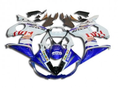 Branco Azul Fiat Motul Dunlop Carenagem Yamaha R6 03-05