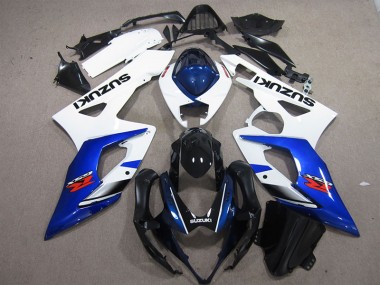 Branco Azul Injeção Kits Carenagem Suzuki GSXR 1000 K5 05-06