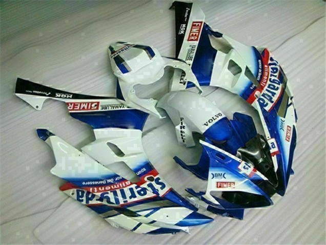 Branco Azul Kits Carenagem Yamaha R6 06-07 Branco Azul Kits Carenagem Yamaha R6 06-07