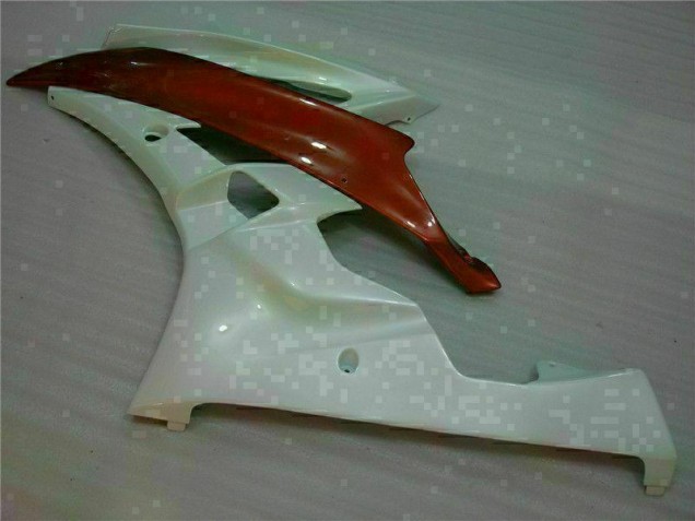 Branco Castanho Carenagem Yamaha R6 06-07 Branco Castanho Carenagem Yamaha R6 06-07