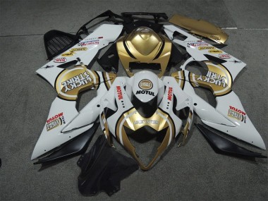 Branco Ouro Lucky Strike Motul Carenagem Suzuki GSXR 1000 K5 05-06