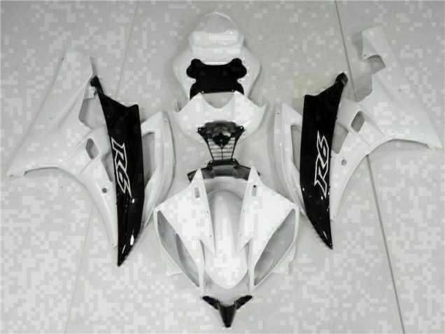 Branco Preto Abs Kits Carenagem Yamaha R6 06-07 Branco Preto Abs Kits Carenagem Yamaha R6 06-07