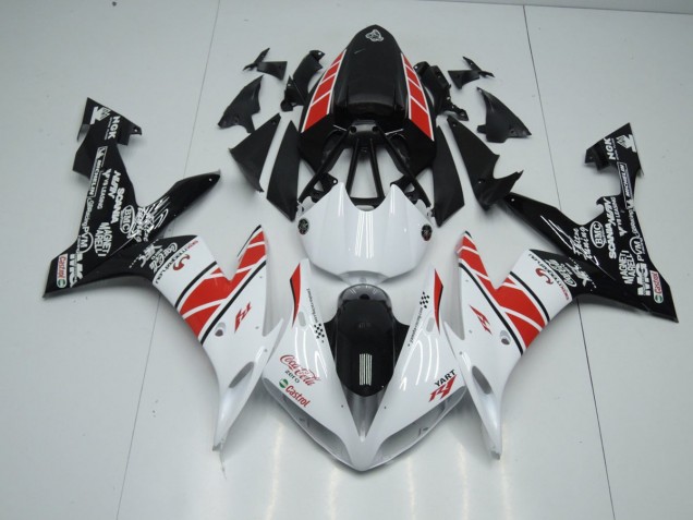Branco Preto Adesivos Carenagem Yamaha R1 04-06 Branco Preto Adesivos Carenagem Yamaha R1 04-06