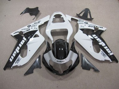 Branco Preto Carenagem Suzuki GSXR 600 K1 K2 K3 01-03