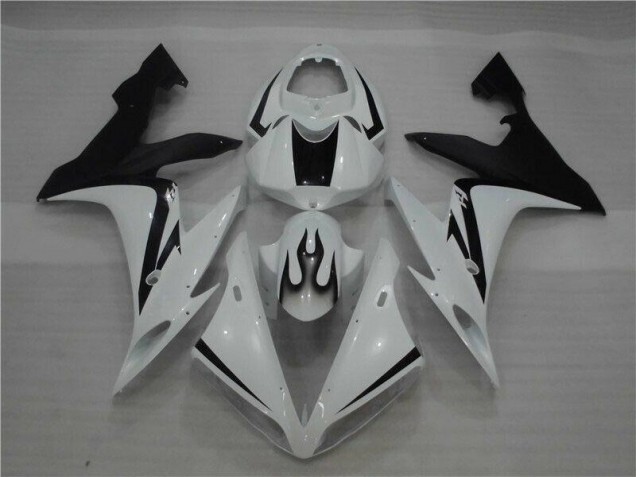 Branco Preto Chama Carenagem Yamaha R1 04-06 Branco Preto Chama Carenagem Yamaha R1 04-06