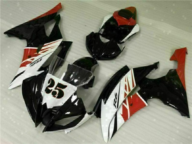 Branco Preto Injeção Kit Carenagem Yamaha R6 08-16 Branco Preto Injeção Kit Carenagem Yamaha R6 08-16