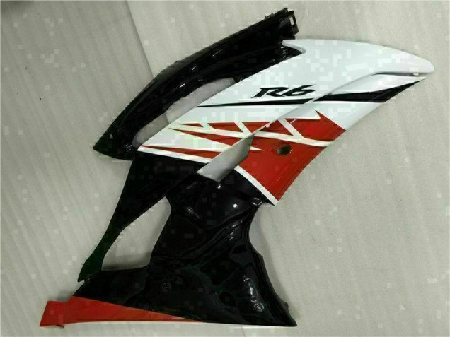Branco Preto Injeção Kit Carenagem Yamaha R6 08-16 Branco Preto Injeção Kit Carenagem Yamaha R6 08-16