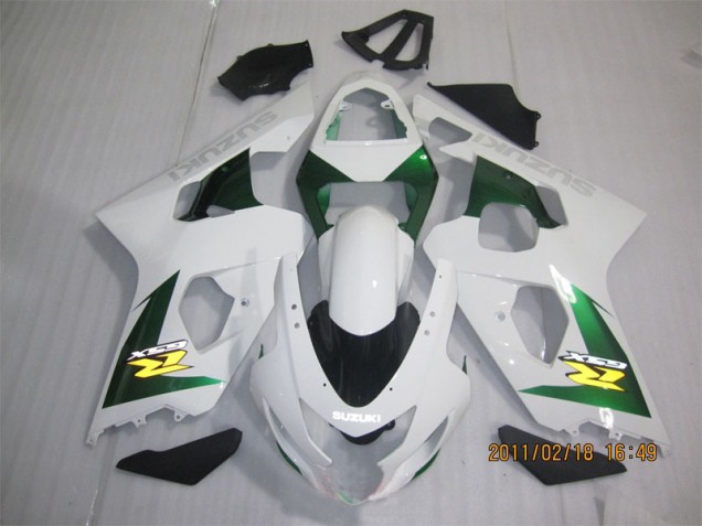 Branco Verde Carenagem Suzuki GSXR 600 K4 04-05 Branco Verde Carenagem Suzuki GSXR 600 K4 04-05