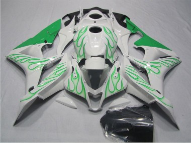 Branco Verde Chama Carenagem Honda CBR 600RR 07-08