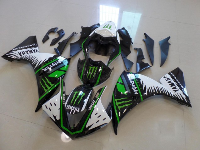 Branco Verde Grande Monster Carenagem Yamaha R1 09-11