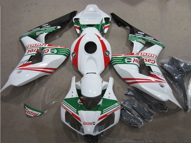 Branco Verde Vermelho Castrol Carenagem Honda CBR 1000RR 06-07