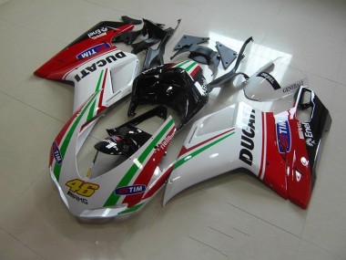 Branco Vermelho 46 Carenagem Ducati 1098 07-14