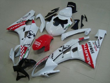 Branco Vermelho Abarth Carenagem Yamaha R6 06-07