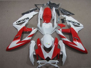 Branco Vermelho Carenagem Suzuki GSXR 600 K8 08-10