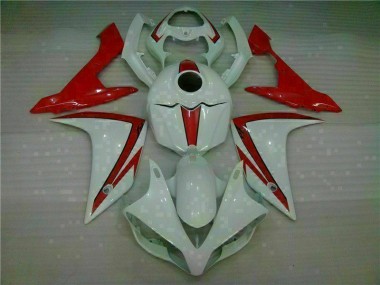 Branco Vermelho Carenagem Yamaha R1 07-08