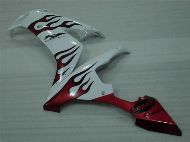 Branco Vermelho Chama Carenagem Yamaha R1 04-06