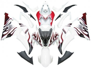 Branco Vermelho Chama R6 Carenagem Yamaha R6 08-16